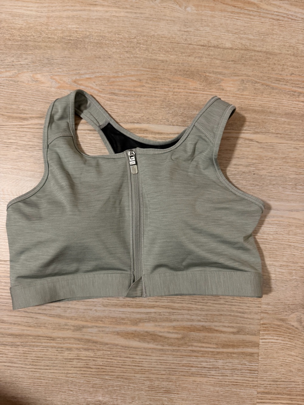Nike Women’s Grey Zip-Front Sports Bra